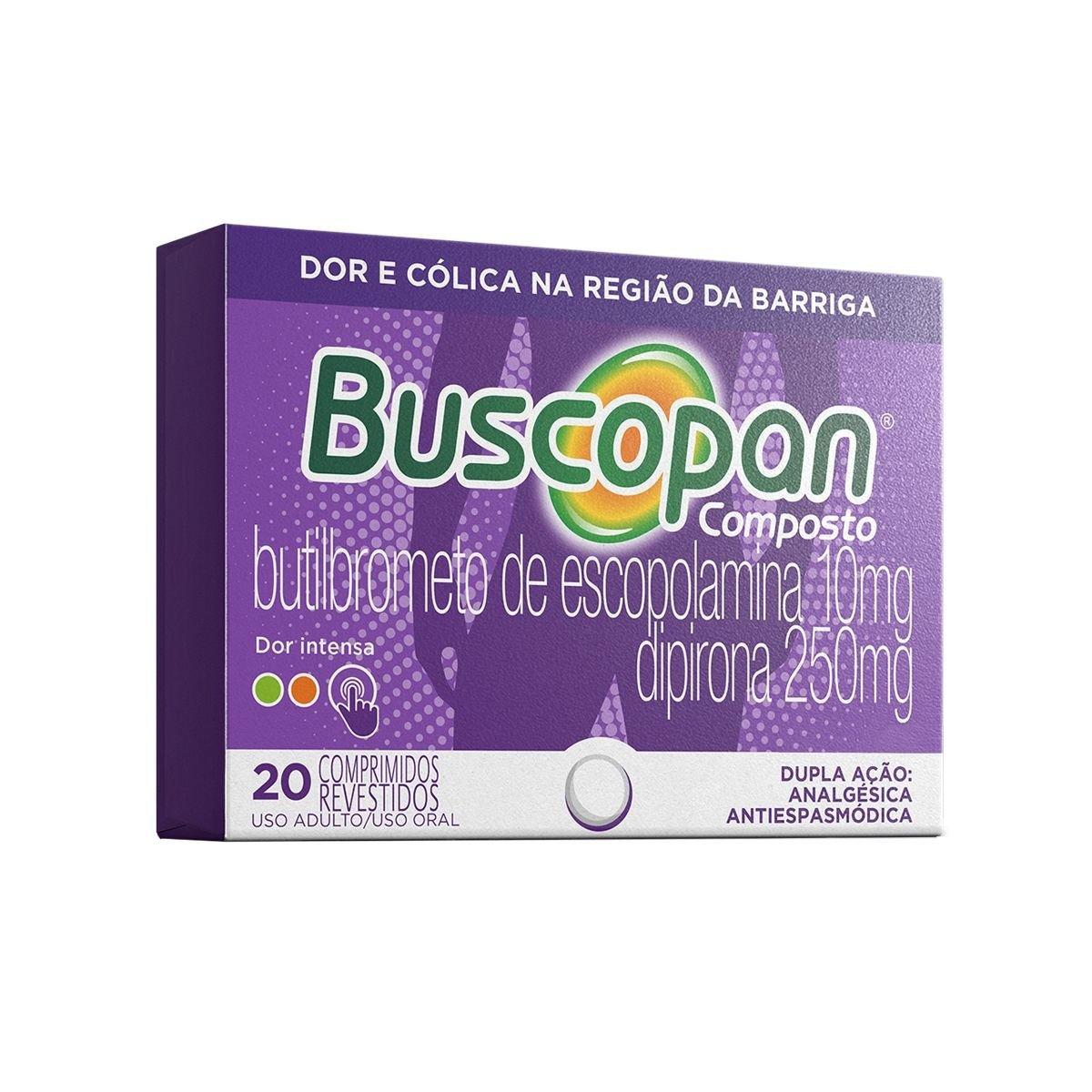 Buscopan Composto 10mg + 250mg 20 Comprimidos Revestidos - Imagem 1