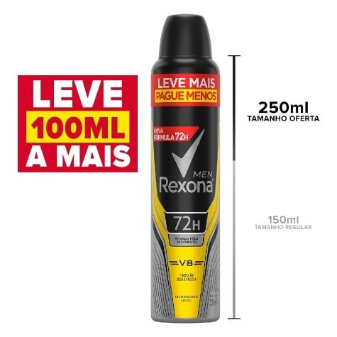 Desodorante Aerossol Rexona Men V8 Leve mais Pague menos 72h 250ml - Imagem 2