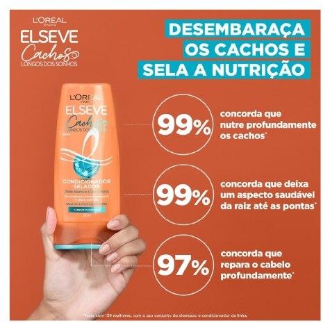 Condicionador Elseve Cachos Longos dos Sonhos Selador Cabelo Seco 200ml - Imagem 4