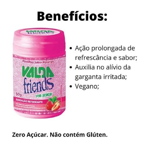 Pastilhas Valda Friends Sem Açúcar Sabor Morango 50g - Imagem 2