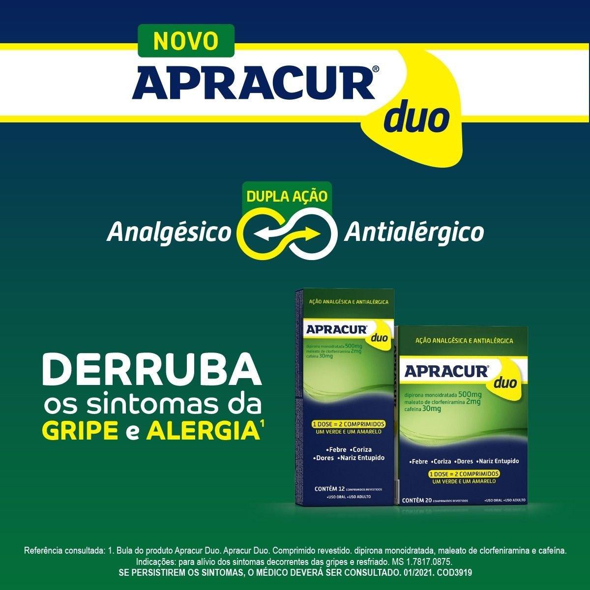 Apracur Duo 20 Comprimidos Revestidos - Imagem 3