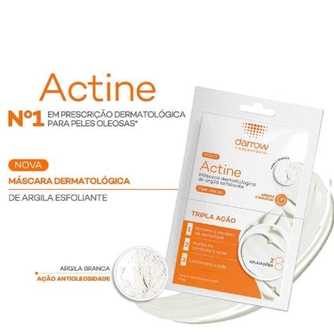 Máscara Facial Esfoliante Actine Argila Pele Oleosa 2 Unidades - Imagem 5