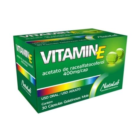 Vitamin E 400mg 30 Cápsulas Natulab - Imagem 1