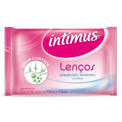 Lenços Umedecidos Feminino Intimus 16 Unidades - Imagem 1