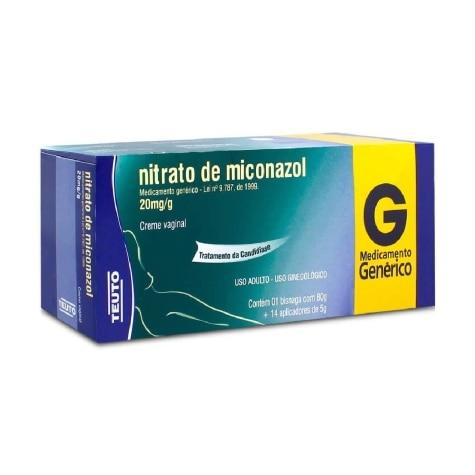 Nitrato de Miconazol 20mg Creme Vaginal 80g + 14 Aplicadores Teuto Genérico - Imagem 2