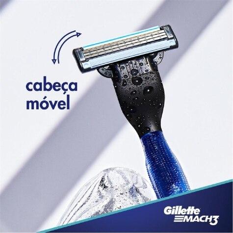 Kit 2 Aparelhos de Barbear Gillette Mach3 Acqua Grip + 4 Cargas - Imagem 5
