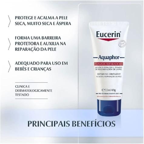 Pomada Reparadora Eucerin Aquaphor Pele Seca e Extremamente Seca 49g - Imagem 3
