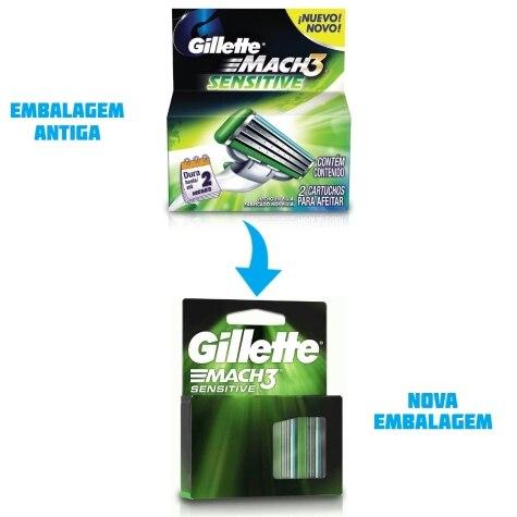 Carga Gillette Mach3 Sensitive 2 Unidades - Imagem 2