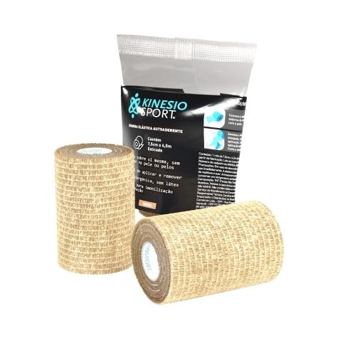 Atadura Elástica KinesioSport Autoaderente Bege 7,5cm x 4,5m 1 Unidade - Imagem 1