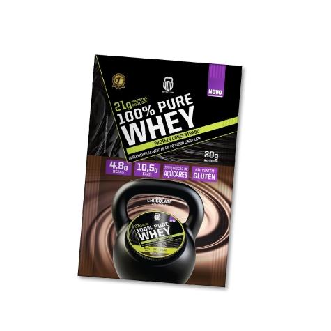 Whey Protein Wod Nutrition Concentrado 100% Puro Sabor Chocolate 30g - Imagem 1