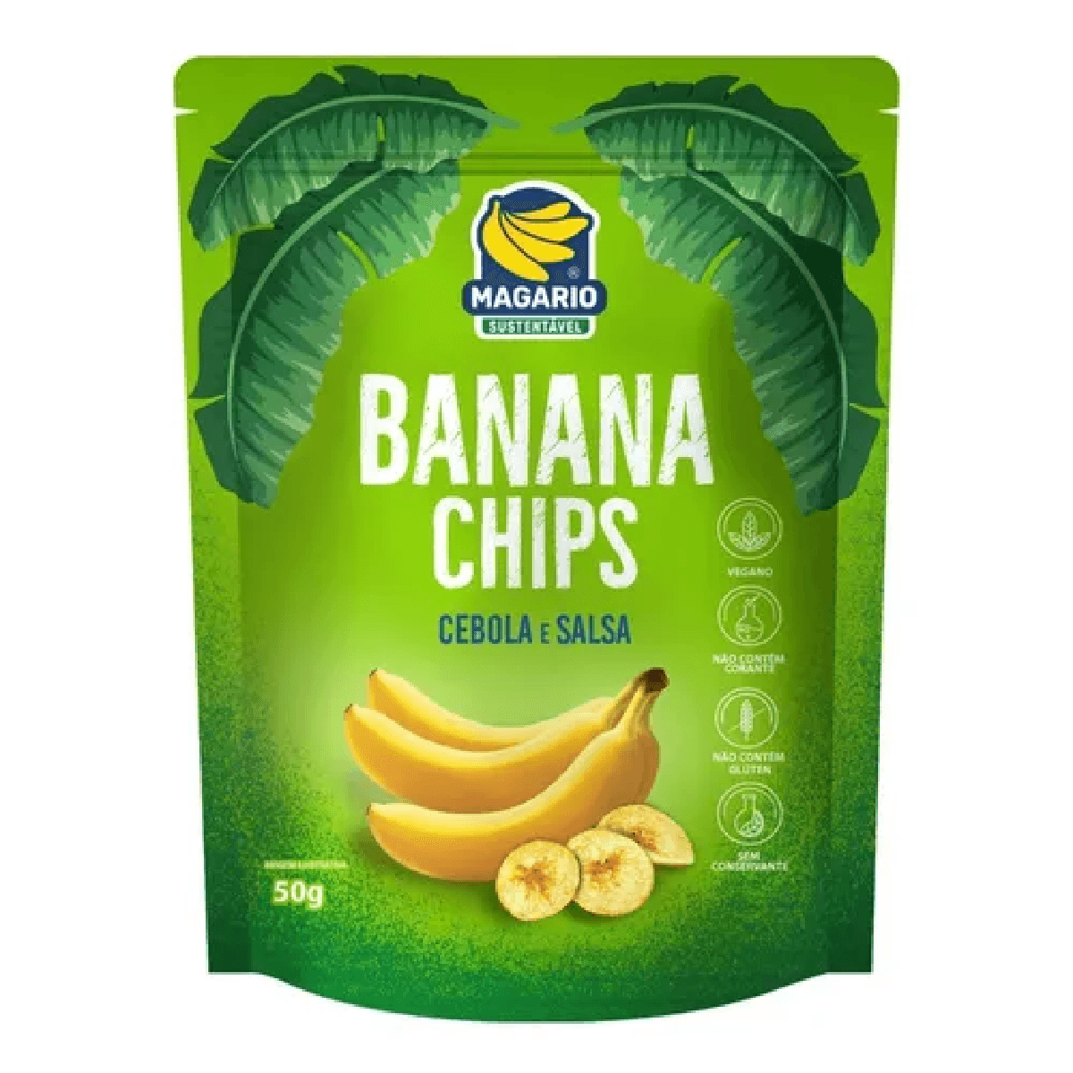 Chips De Banana Cebola e Salsa Magario 50g - Imagem 1