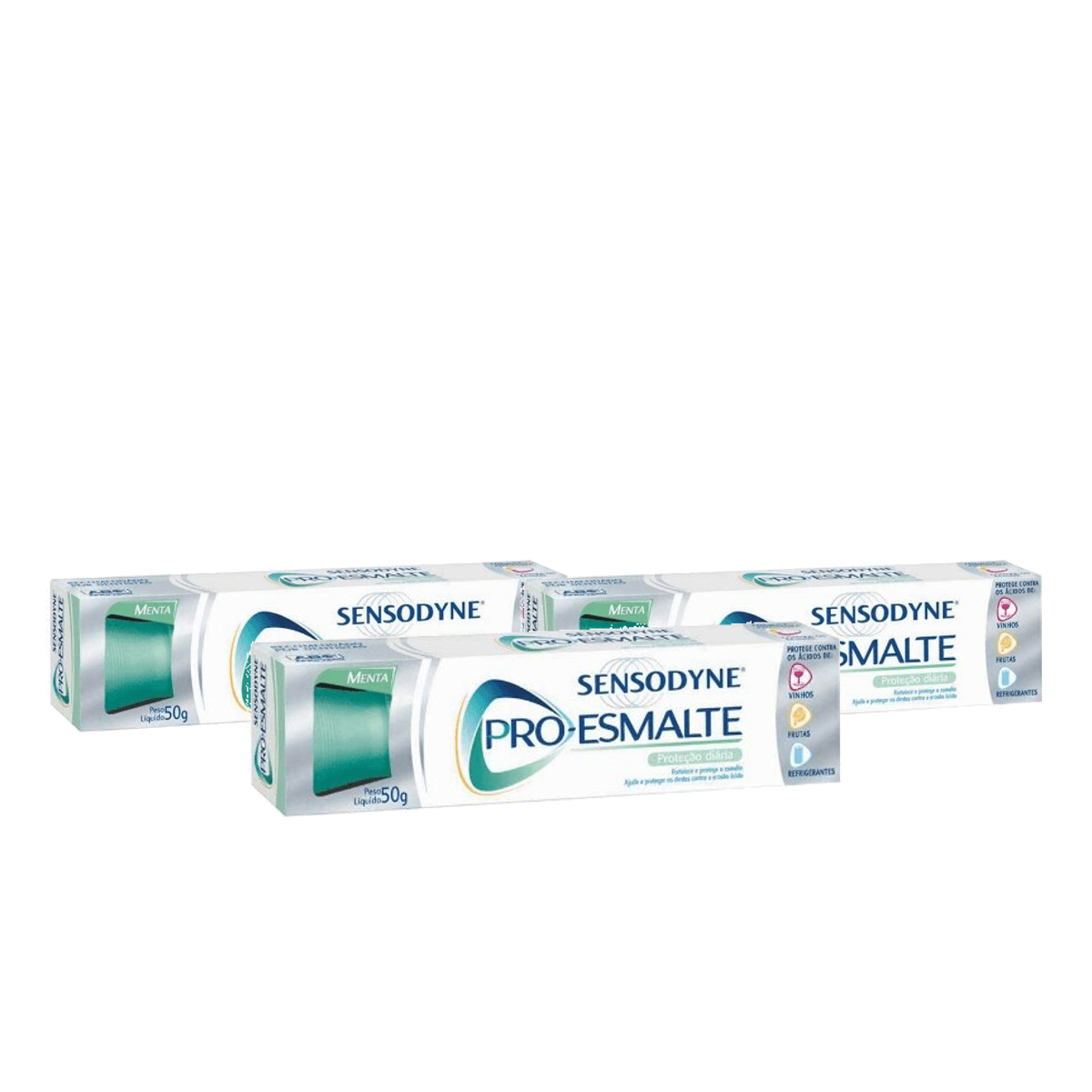 Kit 3 Unidades Creme Dental Sensodyne Próesmalte 50g - Imagem 1