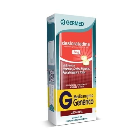 Desloratadina 5mg 30 Comprimidos Revestidos Germed Genérico - Imagem 1