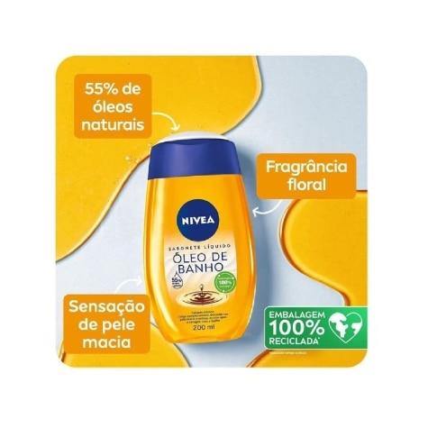 Sabonete Líquido Corporal Nivea Óleo de Banho 200ml - Imagem 3