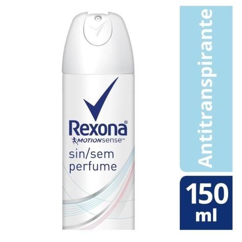 Desodorante Aerossol Rexona Sem Perfume 72h 150ml - Imagem 1
