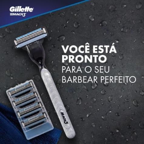 Kit Aparelho de Barbear Gillette Mach3 + 4 Cargas - Imagem 2