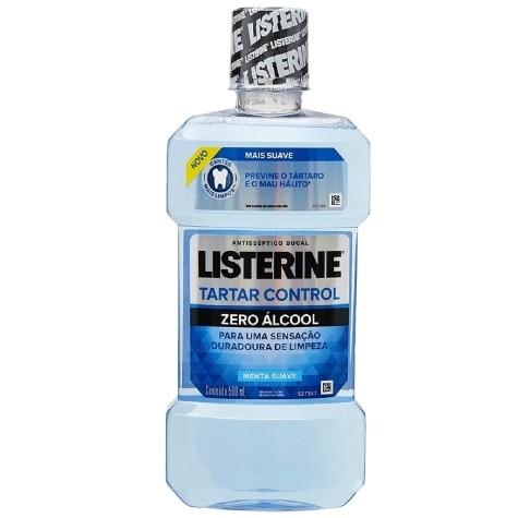 Enxaguante Bucal Listerine Antitártaro Menta Leve mais Pague menos Sem Álcool 500ml - Imagem 1