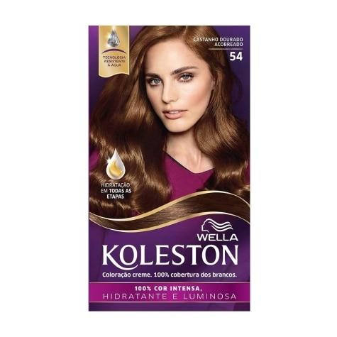 Tintura Koleston Wella 54 Castanho Dourado Acobreado 157ml - Imagem 1