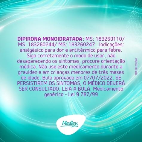 Dipirona Monoidratada 50mg Solução Oral Sabor Framboesa 100ml Medley Genérico - Imagem 4
