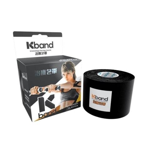 Bandagem Elástica Adesiva Kband Preta 5cm x 6m - Imagem 1