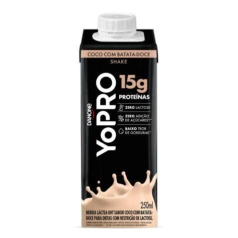 Bebida Láctea YoPRO 15g Zero Lactose Sabor Coco com Batata-Doce 250ml - Imagem 1