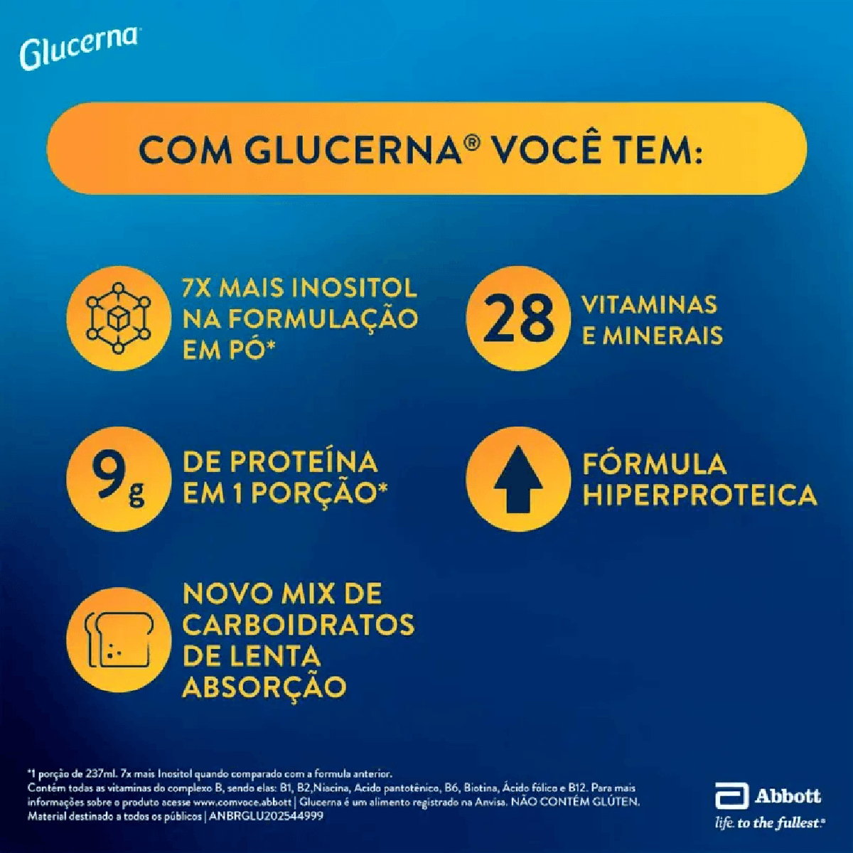 Suplemento Nutricional Líquido Glucerna SR Sabor Chocolate 200ml - Imagem 3