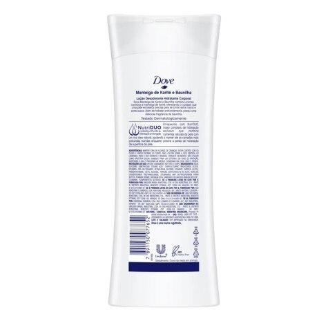 Loção Desodorante Hidratante Corporal Dove Manteiga de Karité e Baunilha 400ml - Imagem 2