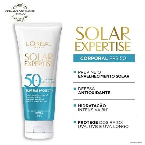 Protetor Solar Corporal L'Oréal Expertise Supreme Protect 4 FPS50 200ml - Imagem 3