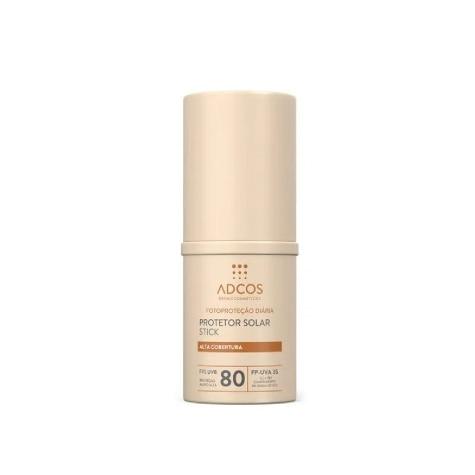 Protetor Solar Facial Adcos Alta Cobertura FPS80 Stick Cor Peach 17g - Imagem 1