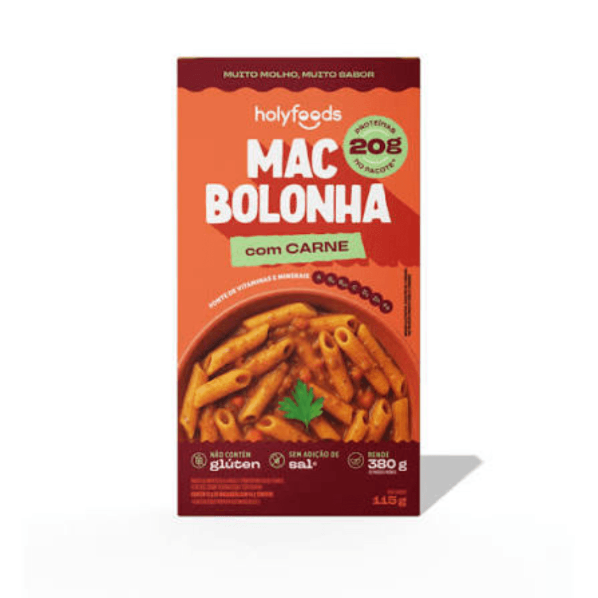 Macarrão Bolonhesa Com Carne Holyfoods 115g - Imagem 1