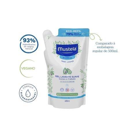 Gel Lavante Suave Mustela Pele Normal Refil 400ml - Imagem 3