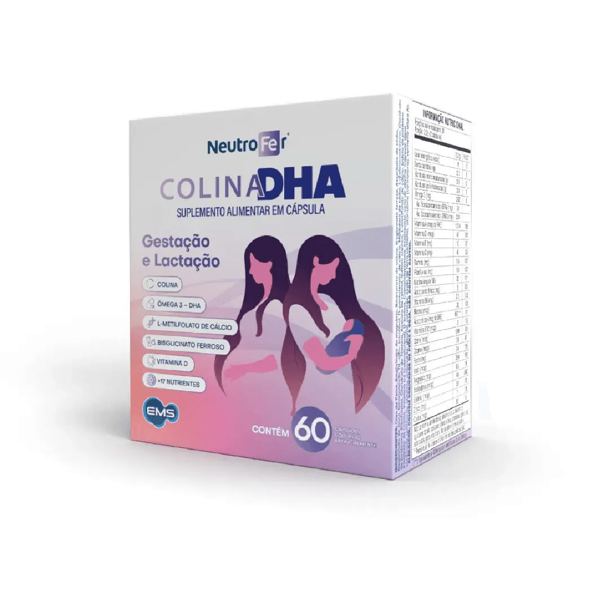 Polivitamínico Neutrofer Colina DHA para Gestantes 60 Cápsulas - Imagem 2