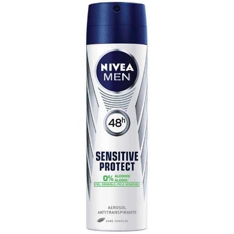 Desodorante Aerossol Nivea Men Sensitive Protect 48h 150ml - Imagem 1