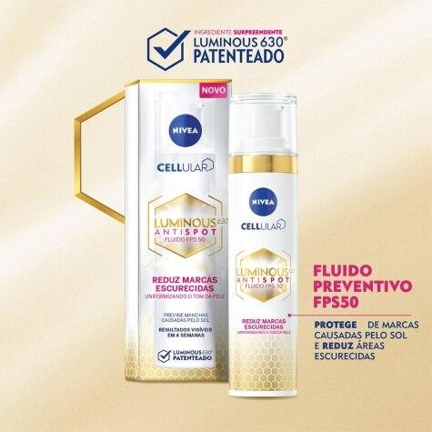 Fluido Preventivo Nivea Cellular Luminous 630 Antispot FPS50 40ml - Imagem 3