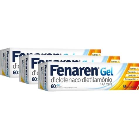 Kit 3 Unidades Fenaren Gel 11,6mg 60g - Imagem 1