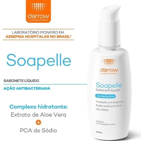 Sabonete Antisséptico Líquido Soapelle Rosto e Corpo 140ml - Imagem 3