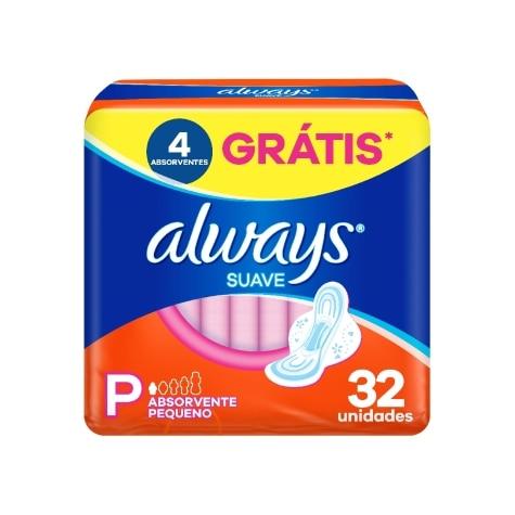 Absorvente Cobertura Suave com Abas Always P 32 Unidades Leve mais Por menos - Imagem 1