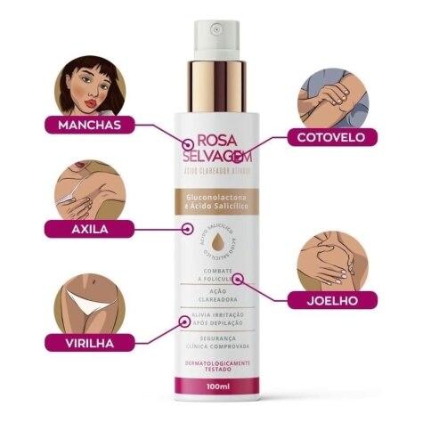 Ácido Clareador Ativado Rosa Selvagem 100ml - Imagem 2