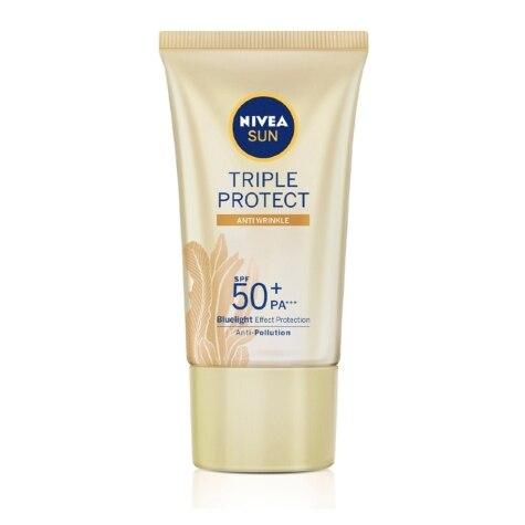 Protetor Solar Facial Nivea Sun Triple Protect FPS50 Loção Antissinais 40ml - Imagem 1