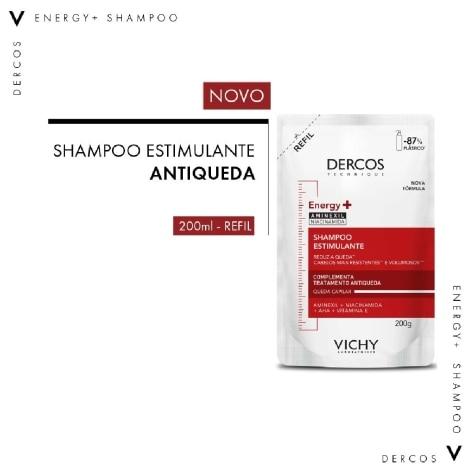 Shampoo Antiqueda Vichy Dercos Energy+ Cabelo Refil 200g - Imagem 2