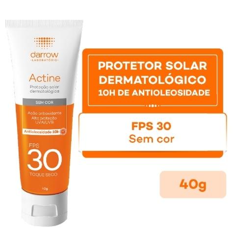 Protetor Solar Facial Actine Toque Seco FPS30 Loção Incolor 40g - Imagem 2