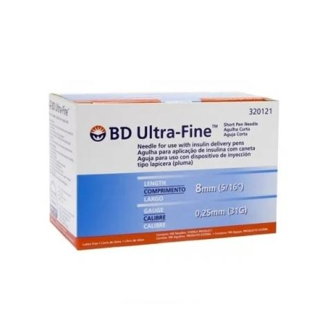 Agulhas para Caneta de Insulina BD Ultra-Fine 8mm 100 Unidades - Imagem 2