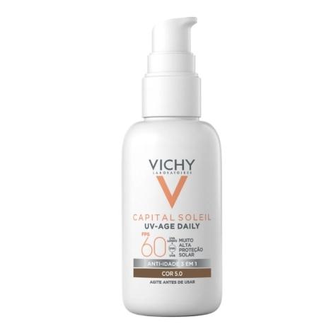 Protetor Solar Facial Vichy Capital Soleil UV-Age Daily FPS60 Cor 5.0 40g - Imagem 1