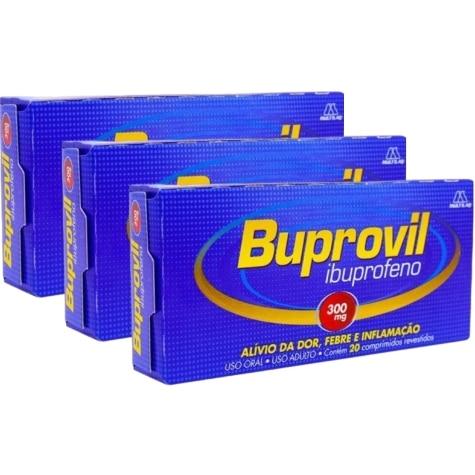 Kit 3 Unidades Buprovil 300mg 20 Comprimidos Revestidos - Imagem 1