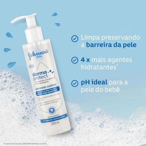 Sabonete Nutritivo Líquido Johnson & Johnson Baby Derma Protect 200ml - Imagem 4