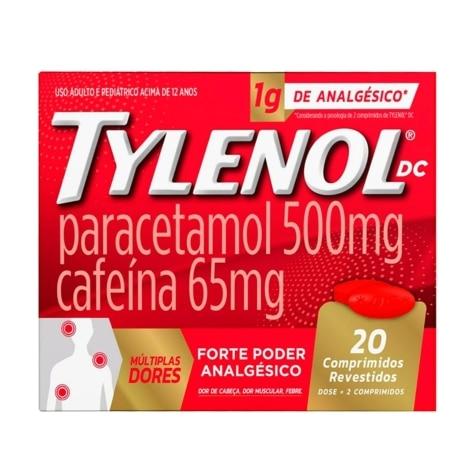 Tylenol DC Múltiplas Dores 500mg + 65mg 20 Comprimidos Revestidos - Imagem 1