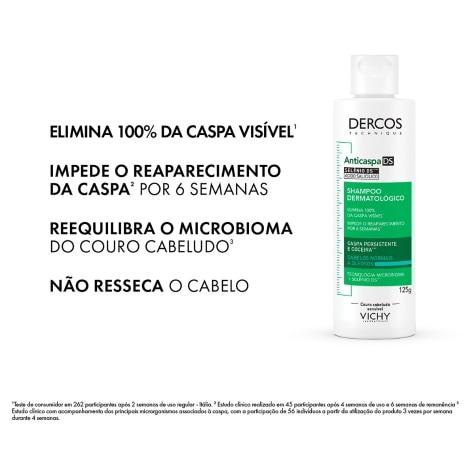 Shampoo Dercos Anticaspa DS Vichy Cabelo Normal a Oleoso 125g - Imagem 3