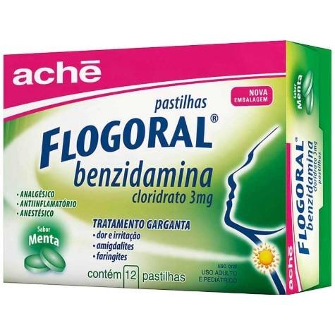 Flogoral Menta 3mg 12 Pastilhas - Imagem 1