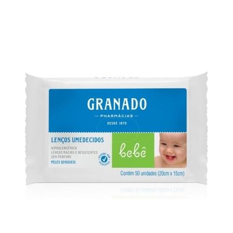 Lenços Umedecidos Granado Bebê Peles Sensíveis 50 Unidades - Imagem 1