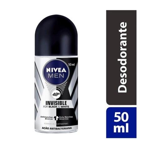 Desodorante Roll-on Nivea Men Black & White Invisible 72h 50ml - Imagem 2